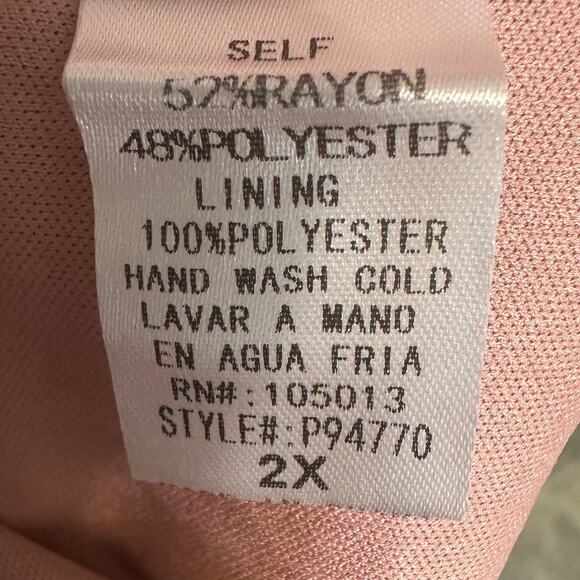 Beautiful Andree by Unit Mauve Tiered Scrunched L/S Dress 2x - Picture 5 of 5